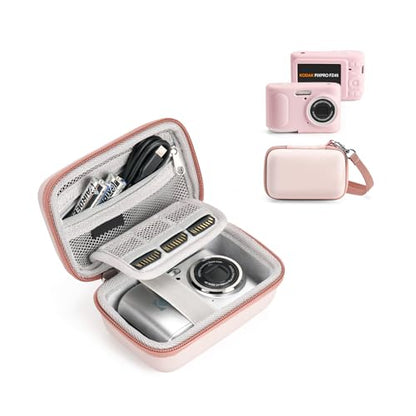 KODAK PIXPRO FZ45 Case Kit – Shockproof Hard Case + Silicone Cover, Battery/SD Storage, Anti-Scratch Dustproof Slim, Pink - color: Pink