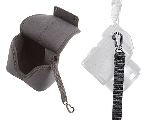 OP/TECH USA Soft Pouch – Compact digital camera case, lightweight accessories pouch, sleek neoprene sleeve for DSLR, perfect for backpacks & travel – durable protection in style D-Micro | Black - color: Black, style: D-micro