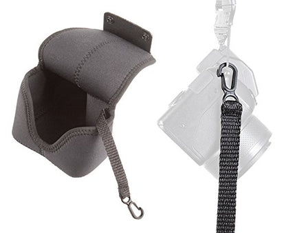 OP/TECH USA Soft Pouch – Compact digital camera case, lightweight accessories pouch, sleek neoprene sleeve for DSLR, perfect for backpacks & travel – durable protection in style D-Micro | Black - color: Black, style: D-micro