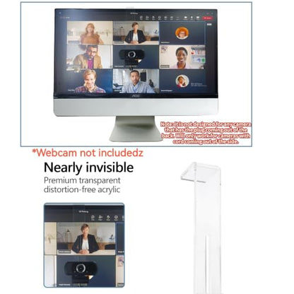Webcam Mount for Monitor, 1/4" Screw - Universal Clip-On Holder for Logitech Brio, OBSBOT, Nexigo Webcams，Microsoft, New upgrade, width 3CM ，supports monitors 13-35 inches (0.2-0.98 inches thick)