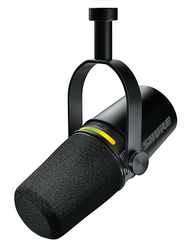 Shure MV7+ Dynamic Microphone – USB-C & XLR Podcast Mic for Streaming, Recording & Broadcasting, OBS Certified, Auto Level Mode, Digital Pop Filter, LED Panel, Black - style: USB/XLR - Black