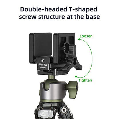 FANAUE GS-01Arca Swiss Rifle Saddle Mount, Hunting Tripod Clamp with Quick Release Plate, Shooting Tripod Rest, Enhanced Accuracy Ball Head & Adapter for Hunting and Shooting