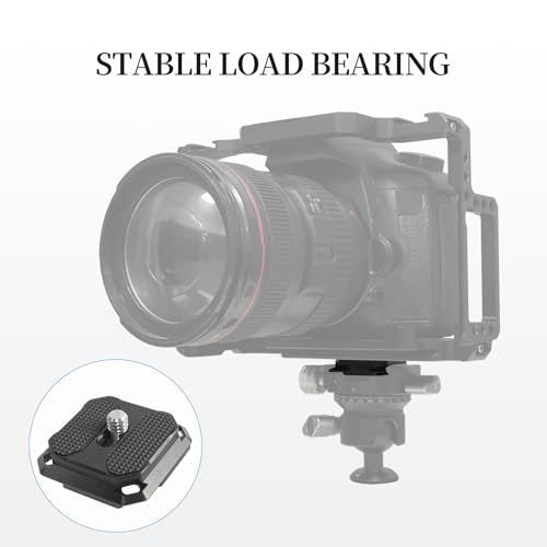 2 Pack Arca-Swiss Plate, Quick Release Plate Camera Mount for Tripod,38mm Arca-Swiss Mount Plate with Safety Pins, Lightweight Aluminum for Tripod/Monopod/Strap, 1/4" Screw Compatible Camera,0.67oz - size: 38mm*38mm