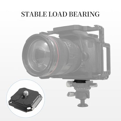 2 Pack Arca-Swiss Plate, Quick Release Plate Camera Mount for Tripod,38mm Arca-Swiss Mount Plate with Safety Pins, Lightweight Aluminum for Tripod/Monopod/Strap, 1/4" Screw Compatible Camera,0.67oz - size: 38mm*38mm