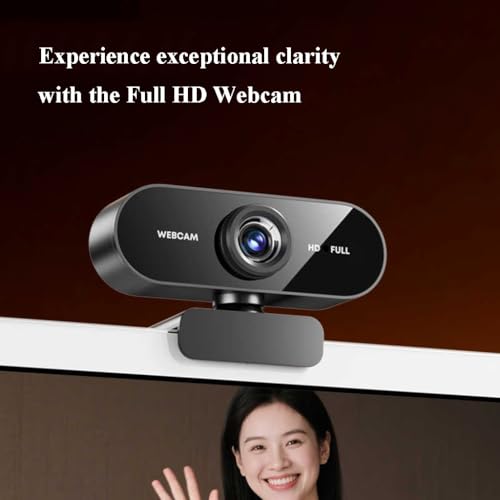 GIZNXBA USB Webcam with Microphone for Streaming Noise Cancellation, Wide-Angle Lens, Plug & Play USB Webcam for Laptop, Desktop, Streaming(1080P) - color: 1080P