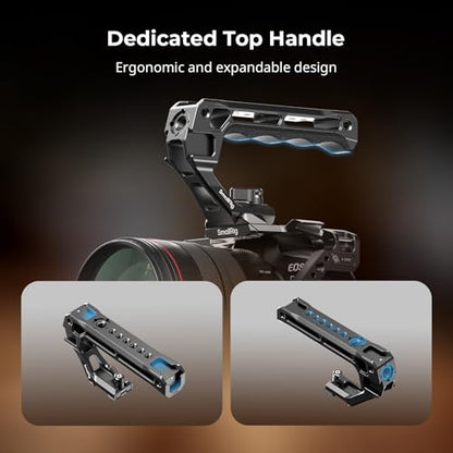 SmallRig R6 II Hawklock Camera Cage Kit for Canon R6 Mark II, Full Cage with Top Handle and Cable Clamp, Buit-in Cold Shoes and NATO Rails -5197 - style: Camera Cage Kit