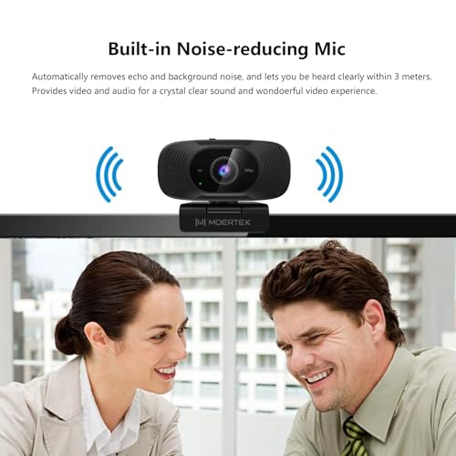 4K Webcam with Microphone, 1080P 60fps Webcam for PC, 8MP UHD 92° Wide Angle Len, Automatic Light Correction, USB Camera with Privacy Cover, External Computer Camera for Business Meeting/Video Call - style: 4K Webcam with Noise-reducing Mic