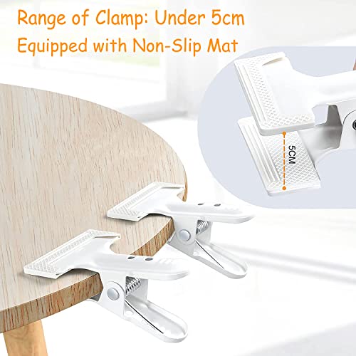 Backdrop Spring Clamps 6 Pack Large 4" Heavy Duty White | Photography Backdrop Clips, For Background Backdrops Stand, Woodworking, Home Improvement