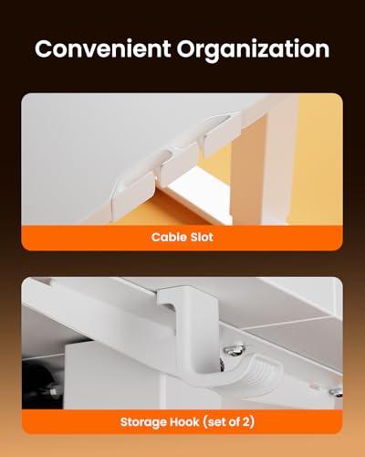 ErGear Height Adjustable Electric Standing Desk, 44 x 24 Inches Sit Stand up Desk, Memory Computer Home Office Desk, White - color: White, size: 43.3 X 23.6 Inches