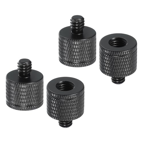 PATIKIL Tripod Screw Adapter M8 Female to 1/4" Male, 4 Pcs Tripod Nut Connectors Camera Mount Screw Camera Double Head Converter for Microphone Holder Magic Arms Accessories, 20 mm - size: M8 Female to 1/4" Male,20 mm