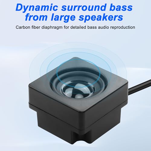 XMSJSIY Mini Computer Speaker for Desktop PC 3.5mm TRS Input with Volume Control USB Powered Stereo Hidden Type Small Speakers for PC Laptop Phone Notebook -1.2M/3.9FT 1 Pair