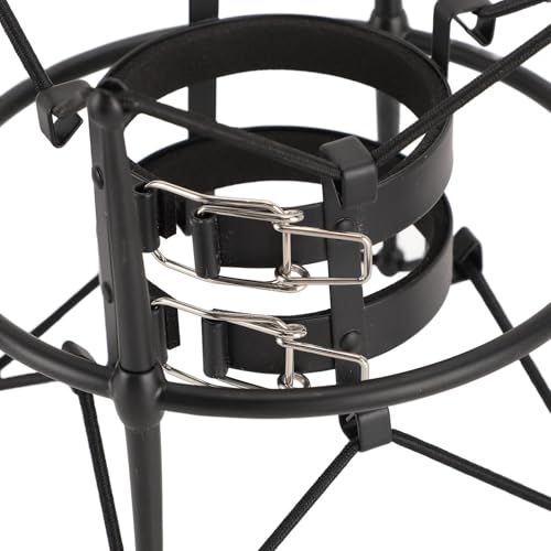 Tangxi 60MM Microphones Shock Mount, High Isolation, Anti Vibration Spider Shockmount Stand for Microphones up to 60MM (Black) - color: Black