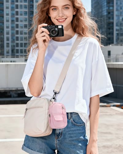 SQERO Soft Camera Case for Digital Camera KODAK PIXPRO FZ55/ FZ45/CAMKORY DC403 FHD 1080P,Travel Camera Pouch, Carry Case Bag Cute Small - color: Pink