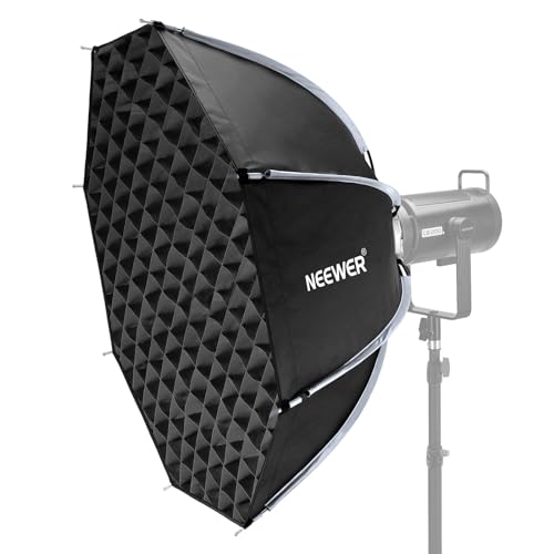 NEEWER 35"/90cm Octagonal Softbox, Quick Release Bowens Mount Nylon Soft Box with Honeycomb Grid Light Diffusers Bag for RGB CB60 CB60B CB200B MS60B MS60C MS150B S101-300W/400W Pro Vision 4 Q4, NS35P - size: 35"