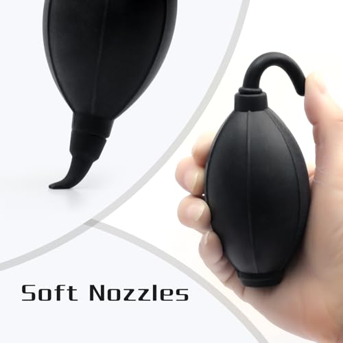 Silicone Soft Tip Manual Air Blower,Dust Cleaner for DSLR,Camera Lens,Camera Sensor,LCD,Keyboard,Watch,Coffee Machine,Cleaning Air Blower (Long+Short Nozzle) - size: Long+Short Nozzle