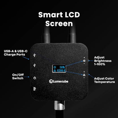 Lume Cube Flex Light Pro - Portable Dual LED Lamp with Tripod and Phone Holder Mount | Flexible 2-Point LED Lights for Tattoo Artists, Beauticians, aestheticians, lash Artists, and Content Creators