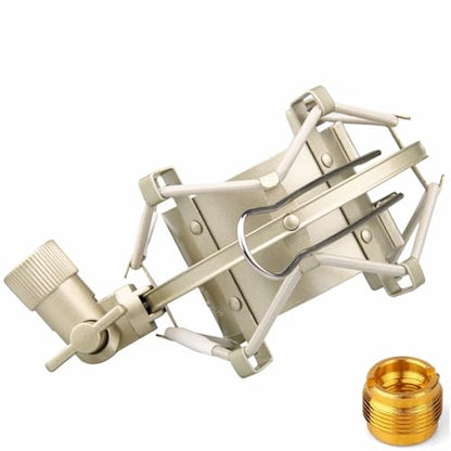 Miwayer Universal Microphone Shock Mount, Cobweb Anti-Vibration Suspension, Compatible with 1.6-1.8 Inch Large Diaphragm Condenser Mics for CAD U37, NW-700, MXL770, GLX220, Universal Studio Mic Clip - size: 1.6-1.8"(42-47mm) Silver