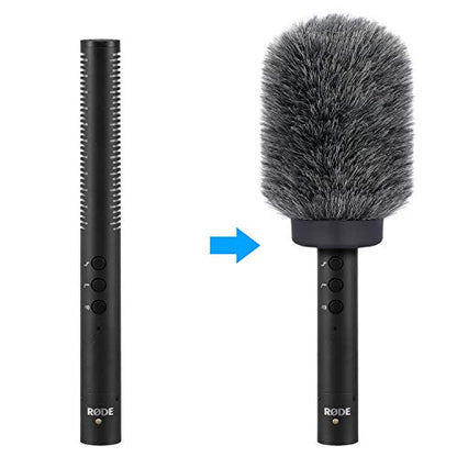 YOUSHARES Deadcat Wind Muff for Rode NTG4,MKE 600 Shotgun Microphones, Audio-Technica AT875R Shotgun Microphones, Windscreen Up to 4.7" Long - color: NTG4 Shag