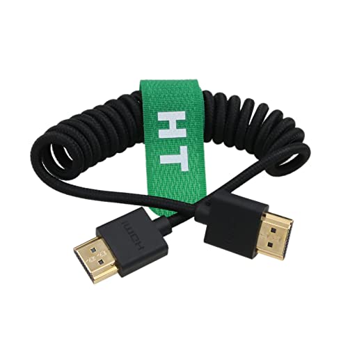 HDMI Cable 4K 60p 120p 8K 30fps for Teradek ATOMOS Ninja V Feelworld Portkeys Blackmagic Monitor, Nikon Z8 Sony A7siii Canon C400 C70 Fujifilm Camera, Type A HDMI 2.1 Braided Coiled