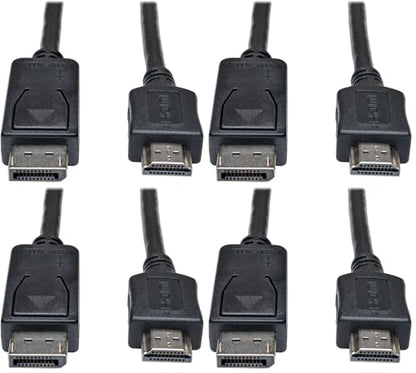 Tripp Lite DisplayPort to HDMI Cable Adapter, DP to HDMI (M/M), DP2HDMI, 1080P, 6 ft. (P582-006),Black (Pack of 4) - size: 6 ft. (Pack of 4), style: DisplayPort