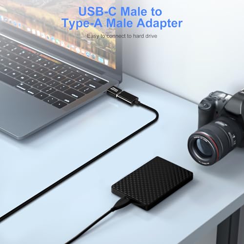 USB 3.0/3.1 Male to USB-C Male Adapter (2 Pack), OTG 3.0/3.1 USB A to Type-C Adapter, Fast Data Transfer up to Gen2 10Gbps, USB C Connector Connection or Data Cable Extension - style: TYPEC-Male-USBA-Male