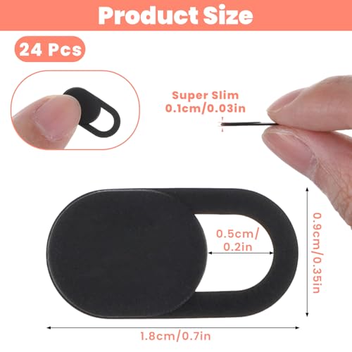 24PCS Camera Cover Slide, Ultra-Thin Phone Camera Cover Plastic Cameras Blocker Slider Webcam Covers for PC Smartphone Cell Phone Laptop Tablet Desktops to Protect Your Privacy and Security