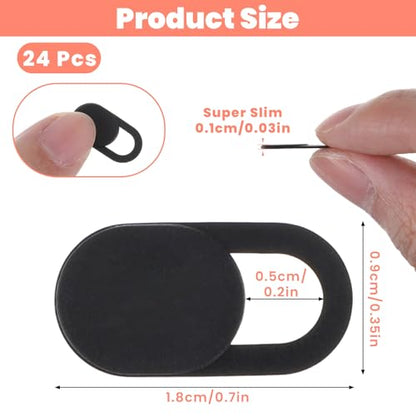 24PCS Camera Cover Slide, Ultra-Thin Phone Camera Cover Plastic Cameras Blocker Slider Webcam Covers for PC Smartphone Cell Phone Laptop Tablet Desktops to Protect Your Privacy and Security