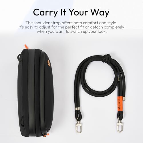 ULANZI YY08 Carrying Bag for DJI Osmo Pocket 3 Pocket 4,Splashproof Portable Storage Carry Case, Protective for DJI Osmo Pocket 3 Creator Combo Accessories, Small LED Lights, Action Cams (Black)