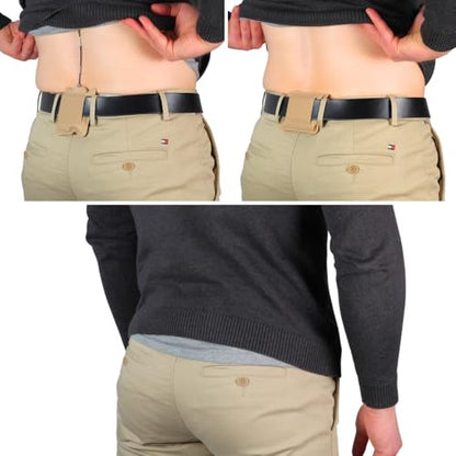 URSA Belt Pouch with Clips - Versatile Rigging for Wireless Transmitters (Beige, Large) - color: Beige, size: Large