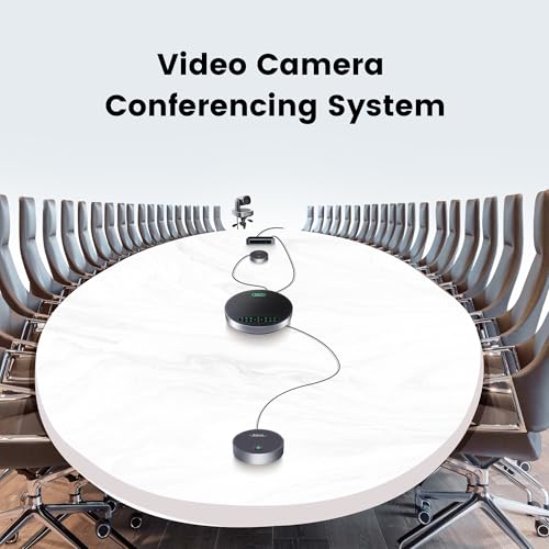 All-in-One PTZ 4K 12X Optical Zoom Video Conference Room Camera System with Bluetooth Speakerphone 2 Expansion Mics HDMI 78° Wide View Angle Lens Works with Zoom Webex for Large Meeting Room - style: 4K; 12X Zoom/HDMI; 2 EX MICS; All-in-one; After-sales e