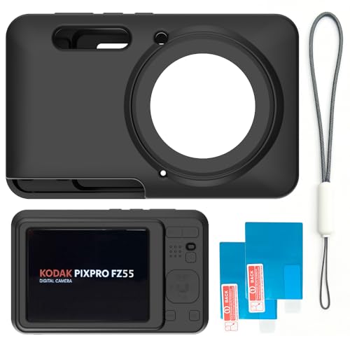 Case for KODAK PIXPRO FZ55 Case, Soft Silicone for KODAK PIXPRO FZ55 - Anti-Scratch Slim Fit Lightweight Protective - Black - color: Black