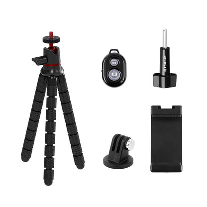 PULUZ Portable Phone Tripod with Wireless Remote and Clip, Flexible Cell Phone Tripod Stand for Video Recording/Vlogging/Selfie