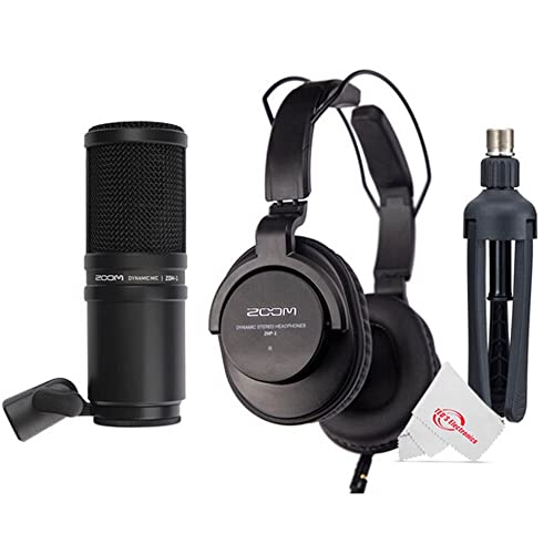 Zoom G1X Four Guitar Multi-Effects Processor With Built-In Expression Pedal + Zoom ZDM-1 Podcast Mic Pack Accessory Bundle + Accessory Kit