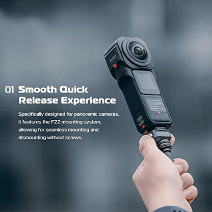 ULANZI Falcam F22 Quick Release Kit for Insta360, Panoramic Camera Mounting Adapter Convert 1/4" Thread to F22 QR System, Camera Accessory for Photographer, Fits Insta ONE RS, RS 1-Inch, X/X2 - style: QR Plate