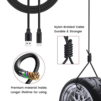 weishan USB C Cable Replacement for Focusrite Scarlett Solo(3rd Gen), Scarlett 2i2(3rd Gen) Audio Interface, with USB C Male to USB Female Adapter, Nylon Braided, 6.6 ft - style: Braided