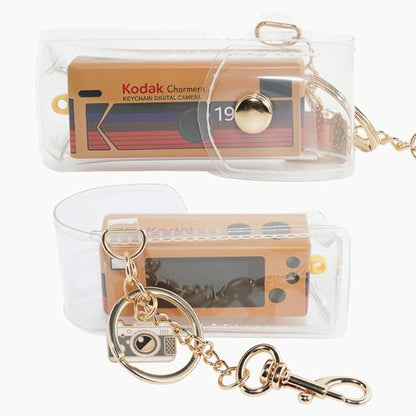 Clear Carrying Case Compatible with KODAK CHARMERA Keychain Digital Camera, Transparent Protective Storage Pouch with Keychain, Portable Travel Case for Mini Digicam (Case Only)