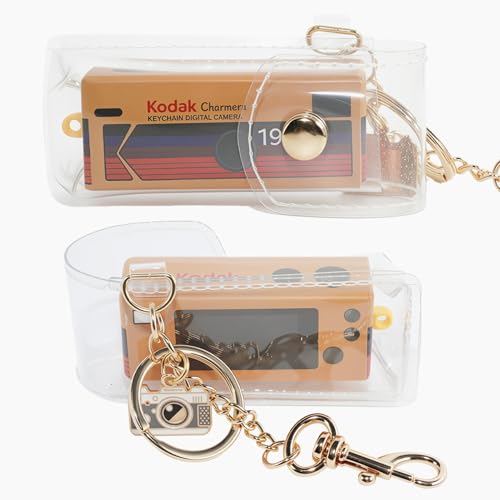 Clear Carrying Case Compatible with KODAK CHARMERA Keychain Digital Camera, Transparent Protective Storage Pouch with Keychain, Portable Travel Case for Mini Digicam (Case Only)