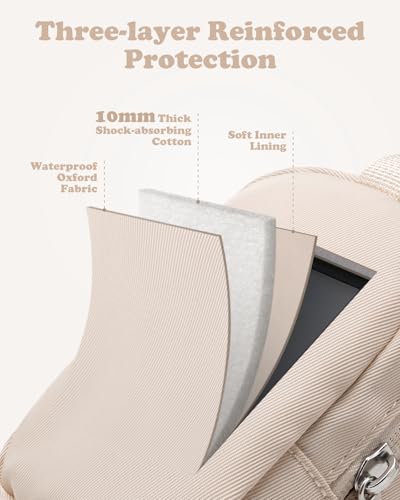 SQERO Soft Camera Case for Digital Camera KODAK PIXPRO FZ55/ FZ45/CAMKORY DC403 FHD 1080P,Travel Camera Pouch, Carry Case Bag Cute Small - color: Beige