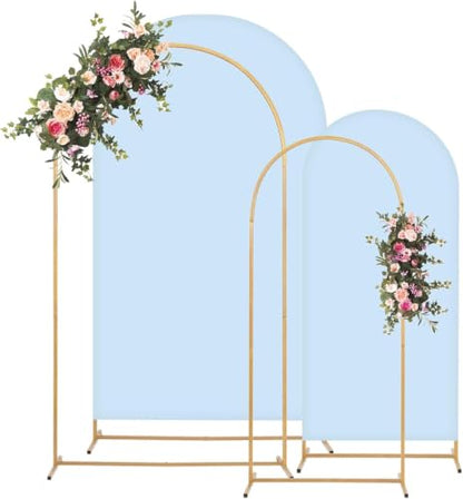 Toolterritary Metal Arch Backdrop Stand and Cover Set, 7.2FT, 6FT | Party Backdrop, Easy to Assemble, For Parties, Birthday, Baby Shower - color: Blue, size: 7.2ft, 6ft