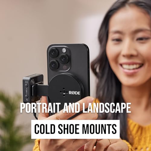 RØDE Magnetic Mount Smartphone Accessory Mount With Cold Shoe Slots and a 1/4-inch Thread (MagSafe Compatible)