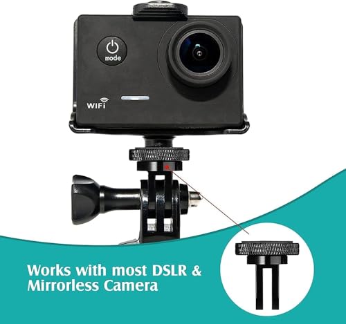 Aluminum Camera Tripod Adapter 1/4"-20 Conversion Adapter Mounts Compatible with Gopro Action Cameras Insta360 and Other Standard 1/4 Accessories, Quarter Inch Mount Adapter (Type AA)