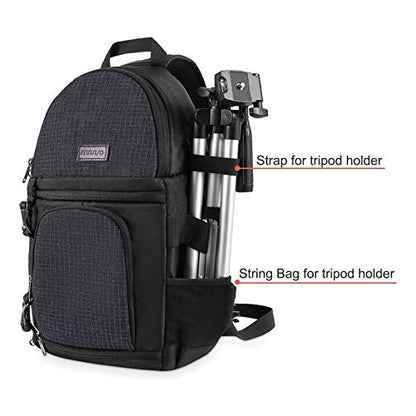 MOSISO Camera Sling Bag, DSLR/SLR/Mirrorless Camera Case Shockproof Photography Camera Backpack with Tripod Holder & Removable Modular Inserts Compatible with Canon/Nikon/Sony/Fuji, Black - color: Black