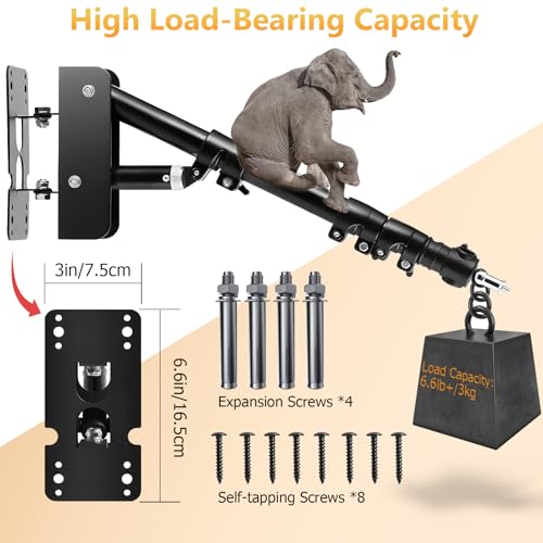 MACTREM Ring Light Wall Mount,44’’/110cm Wall Mounting Triangle Boom Arm for Strobe Light, Photography, Softbox, Reflector,Umbrella,Studio Video Light, Support 180°Rotation - size: 110cm