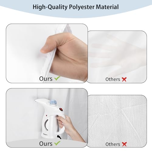 UTEBIT White Backdrop Curtain for Photography, 5x6.5FT Photo Background for Photographic Parties Video Recording Live Streams Polyester Fabric Photoshoot Screen Backdrops - size: 5x6.5FT