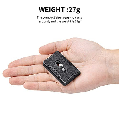 K&F CONCEPT Set of 2 Quick Release Plate Adapter 1/4 Inch Aluminium Tripod Mount for DSRL Camera Ball Head Tripod - color: Black 2 Pack