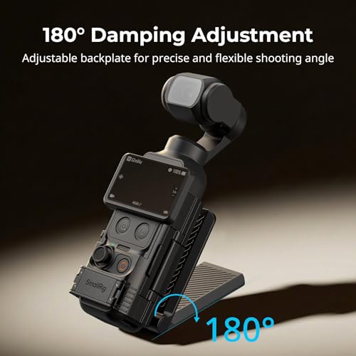 SMALLRIG Folding Magnetic Mount Stand for DJI Osmo Pocket 4P/4, 180° Damping Adjustable Arca-Swiss Backplate, Expansion Adapter with Bidirectional Mount, Cold Shoe Mount, 1/4"-20 Threaded Hole - 6009