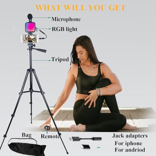 Vlogging kit for iPhone, YouTube Starter Kit | with mic and light