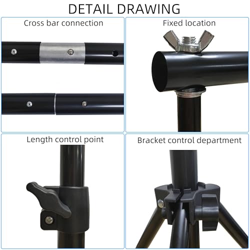 Photo Backdrop Stand, 10x9ft(WxH) Adjustable Photography Backdrop Stand, Aluminum Alloy Studio Photo Background Stand Support System for Party, Wedding, Photography, Advertising Display - size: 10x9ft(WxH)