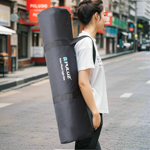 PULUZ 32"x32" Large Photo Studio Light Box, 90W 14000LM High CRI95+ Lighting with 4 Backdrops 3 Stepless Dimming LED Panels & Carry Bag Professional Shooting Tent for Product Photography - size: 32 Inch
