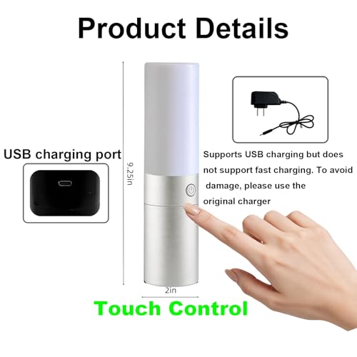 Busy Light for Office, Do Not Disturb Indicator Light,Dimmable Lamp Brightness Adjustable (Black Silver, 2" L X 2" W X 9" H) - color: Silver